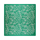 Zebra, Jungle Green Silk Twill Scarf