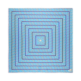 Maze, Blue Bayou Silk Twill Scarf