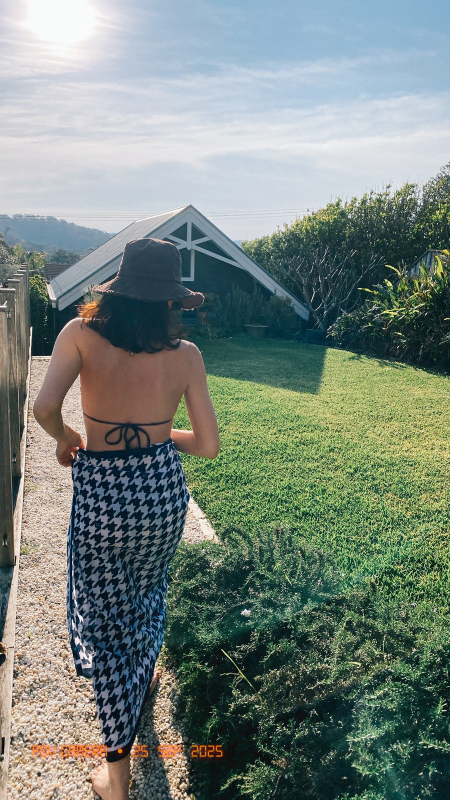 Houndstooth SJ Navy Sarong