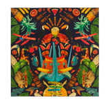 Caribbean Print Silk Twill Scarf