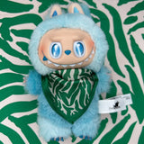 Mini Zebra, Green & Cream Silk Scarf