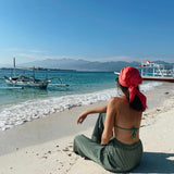 Bamboo, Fuchsia & Orange Silk Twill Scarf