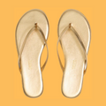 Metallic Gold Flip-flops