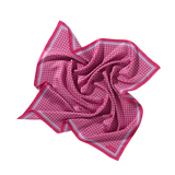 Houndstooth, Mulberry Silk Twill Scarf