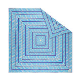 Maze, Blue Bayou Silk Twill Scarf