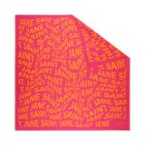 Warp, Raspberry & Mandarin Silk Twill Scarf