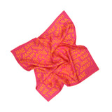 Warp, Raspberry & Mandarin Silk Twill Scarf