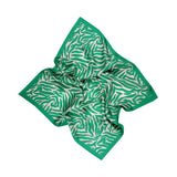 Zebra, Jungle Green Silk Twill Scarf