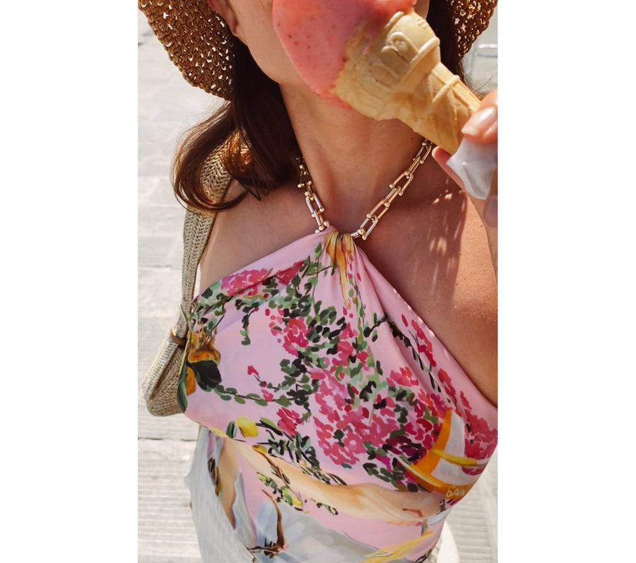 La Dolce Vita Silk Twill Scarf One Hundred cm