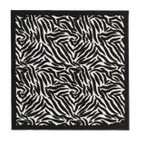 Zebra, Black & White Silk Twill Scarf