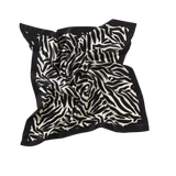 Zebra, Black & White Silk Twill Scarf